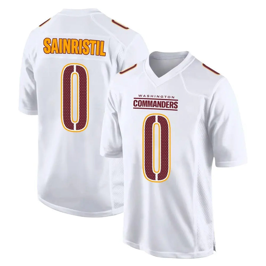Johmsee W.Commanders #0 Mike Sainristil Player Tundra White Fashion Stitched Jerseys