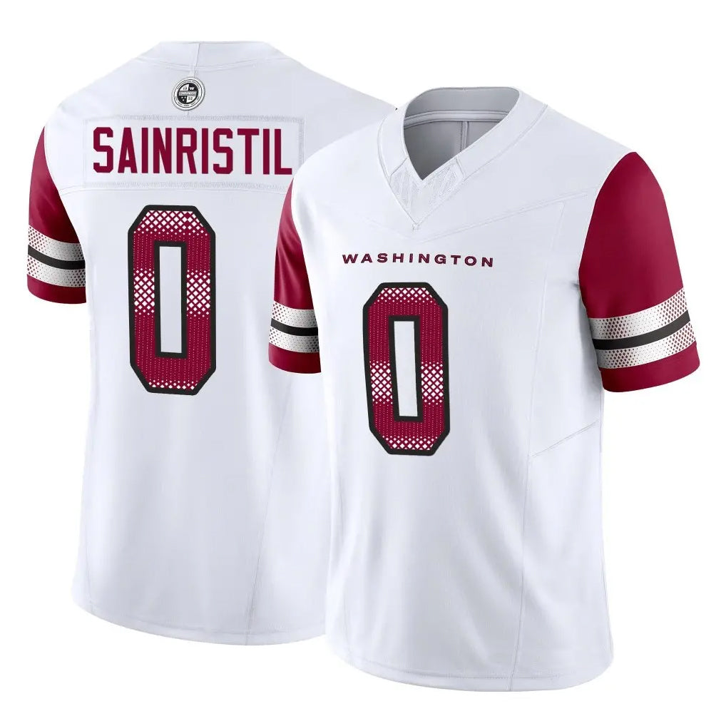 Johmsee W.Commanders #0 Mike Sainristil Player White Vapor F.U.S.E. Limited Stitched Jerseys