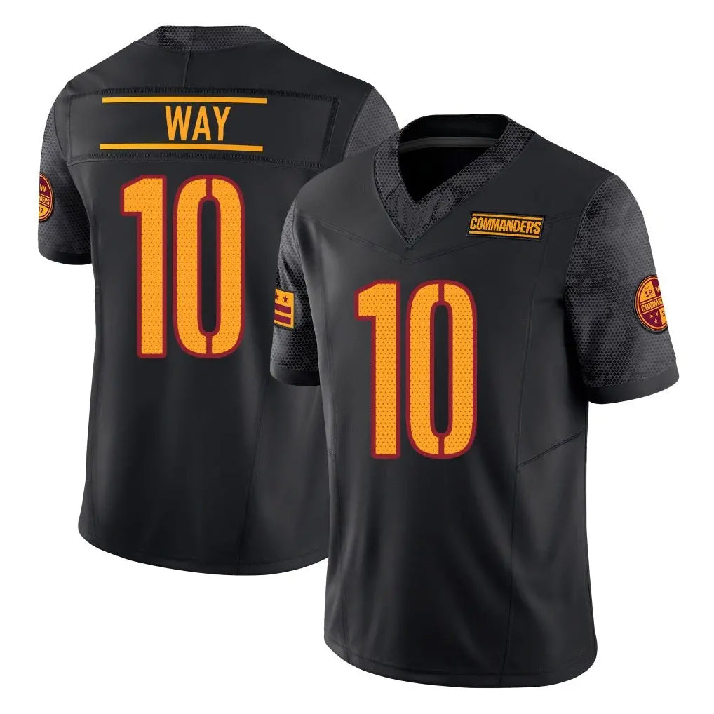 Johmsee W.Commanders #10 Tress Way Player Black Limited Vapor F.U.S.E. Home Game Stitched Jerseys