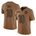Johmsee W.Commanders #10 Tress Way Player Brown Limited Salute To Service Home Game Stitched Jerseys
