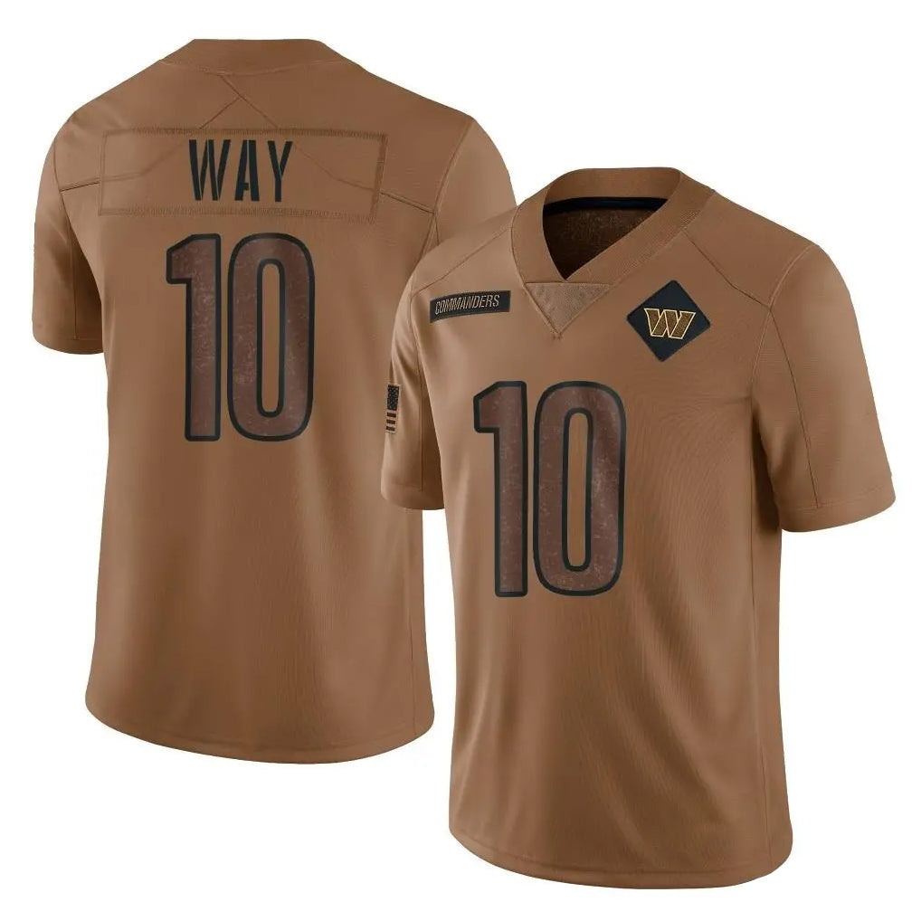 Johmsee W.Commanders #10 Tress Way Player Brown Limited Salute To Service Home Game Stitched Jerseys