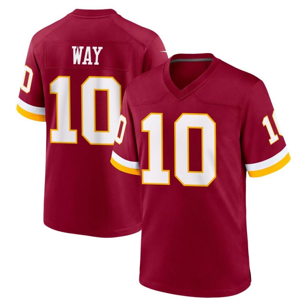 Johmsee W.Commanders #10 Tress Way Player Burgundy Game Home Stitched Jerseys