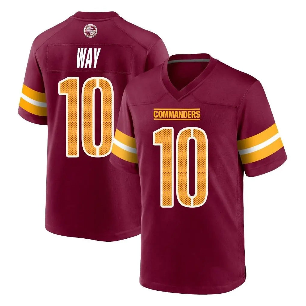 Johmsee W.Commanders #10 Tress Way Player Burgundy Home Game Stitched Jerseys