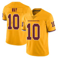 Johmsee W.Commanders #10 Tress Way Player Gold Limited Color Rush Home Game Stitched Jerseys