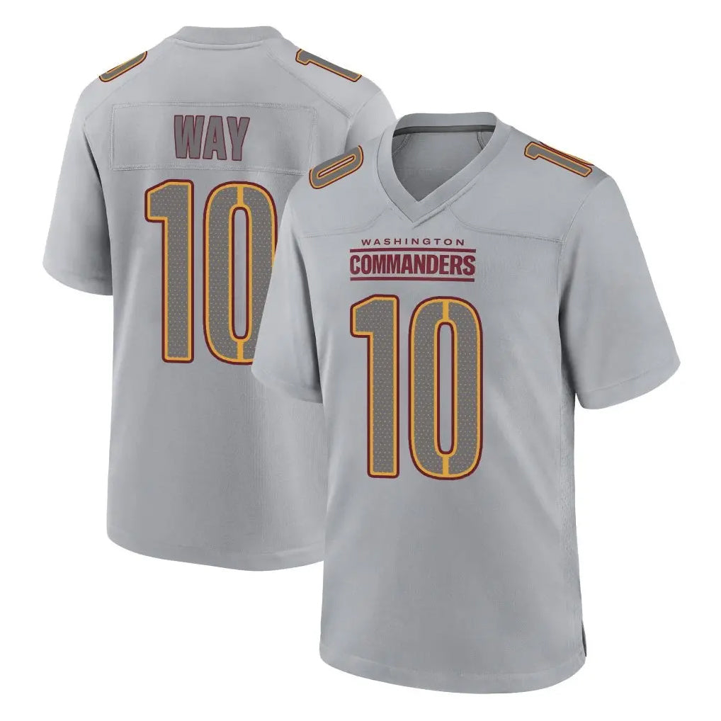 Johmsee W.Commanders #10 Tress Way Player Gray Atmosphere Fashion Home Game Stitched Jerseys