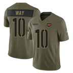 Johmsee W.Commanders #10 Tress Way Player Olive 2025 Salute To Service Limited Home Game Stitched Jerseys
