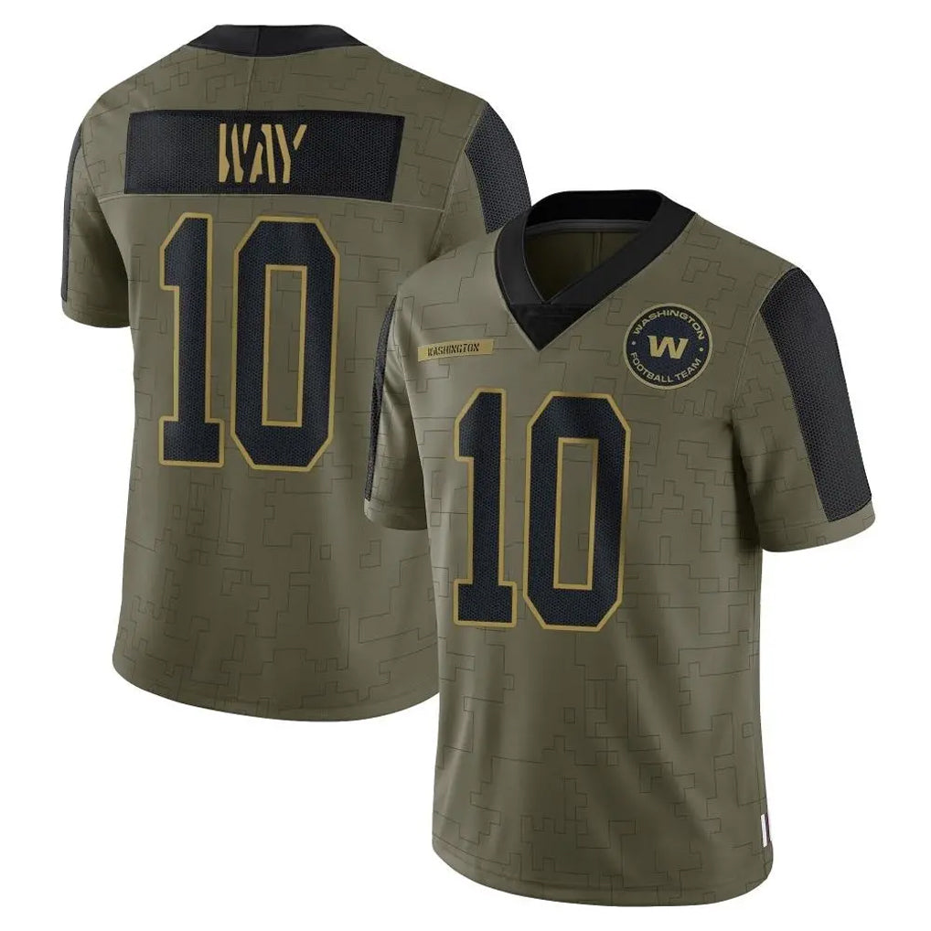 Johmsee W.Commanders #10 Tress Way Player Olive Salute To Service Limited Game Stitched Jerseys