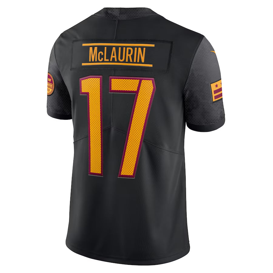 Johmsee W.Commanders #17 Terry McLaurin Player Black Vapor Limited Stitched Jerseys
