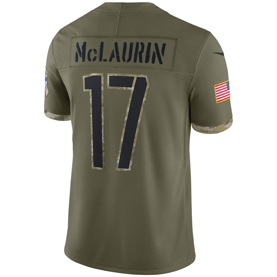 Johmsee W.Commanders #17 Terry McLaurin Player Olive Salute To Service Limited Stitched Jerseys