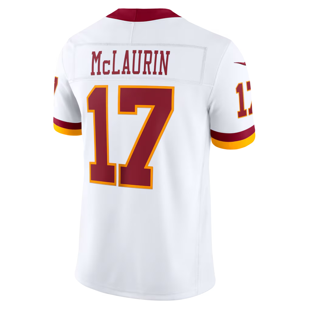 Johmsee W.Commanders #17 Terry McLaurin White Vapor F.U.S.E. Stitched Limited Jerseys