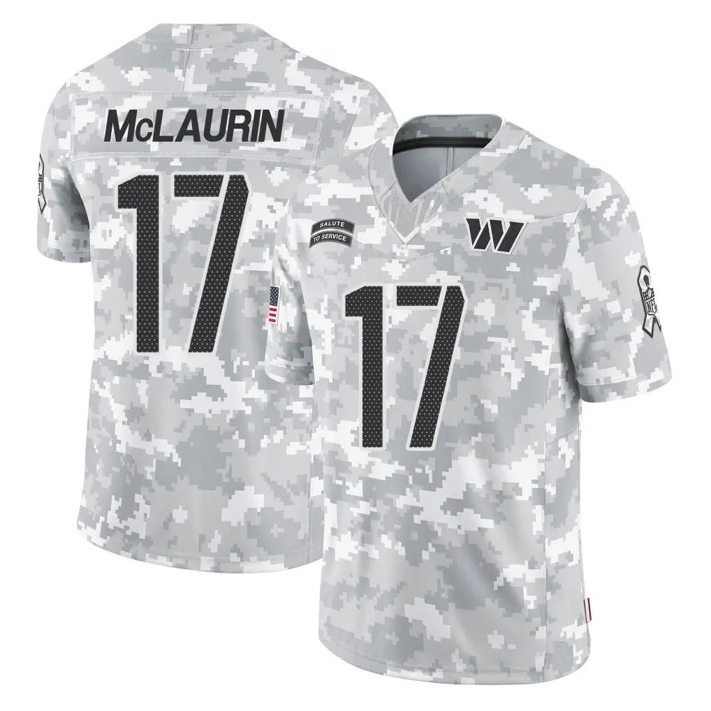 Johmsee W.Commanders #17 Terry Mclaurin Player Arctic Camo Limited Salute To Service Home Game Stitched Jerseys