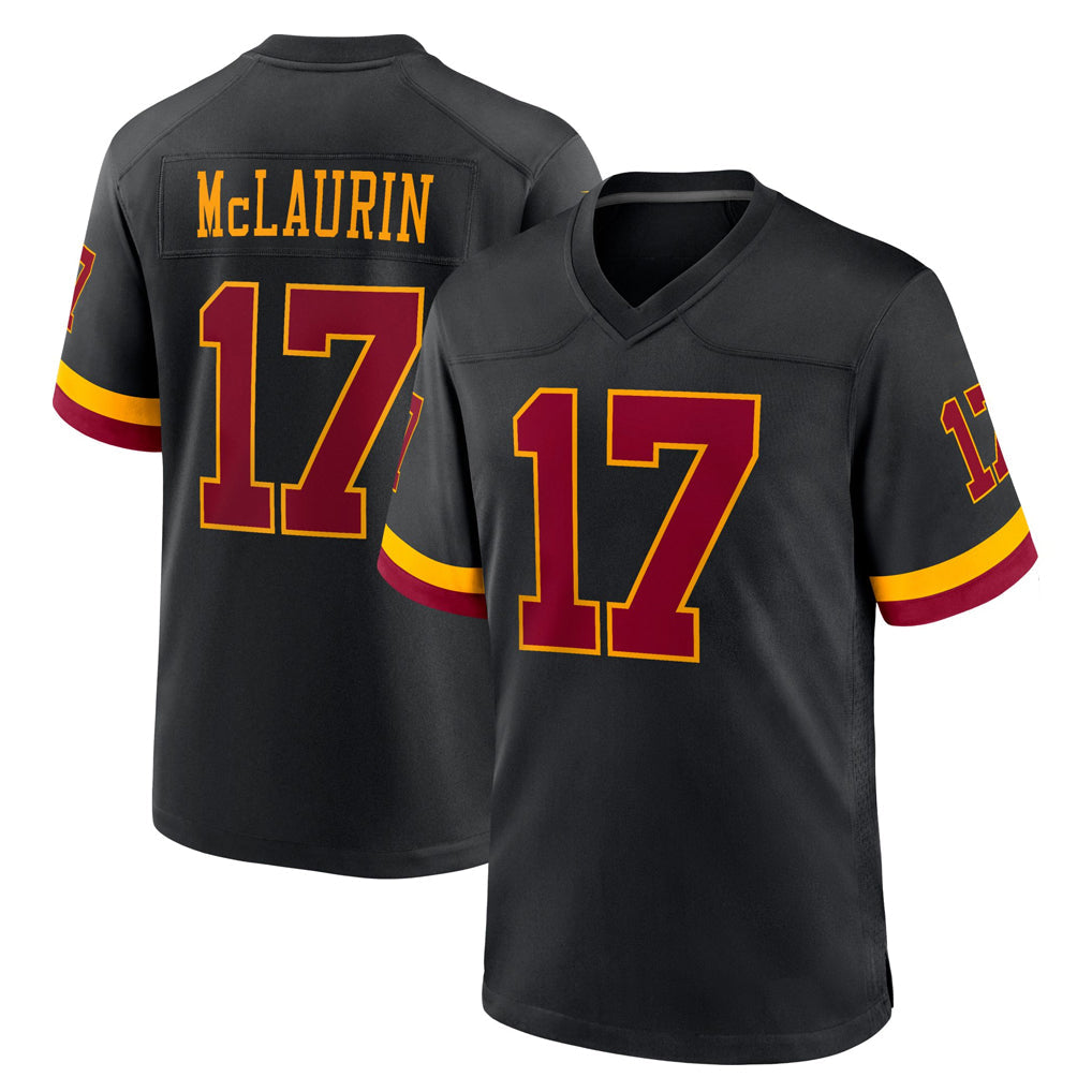 Johmsee W.Commanders #17 Terry Mclaurin Player Black Limited Home Game Stitched Jerseys