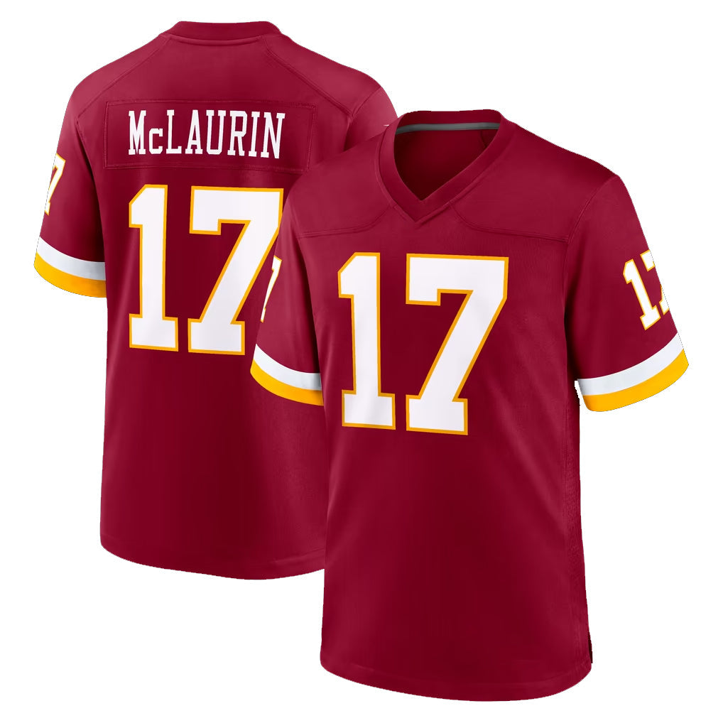 Johmsee W.Commanders #17 Terry Mclaurin Player Burgundy Game Home Stitched Jerseys