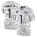 Johmsee W.Commanders #1 Deebo Samuel Sr Player Arctic Camo Salute to Service Limited Football Jerseys