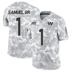 Johmsee W.Commanders #1 Deebo Samuel Sr Player Arctic Camo Salute to Service Limited Football Jerseys