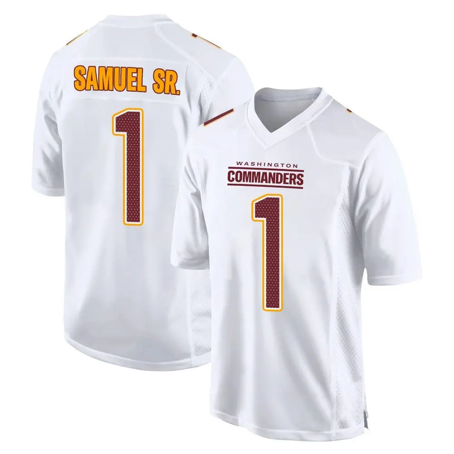 Johmsee W.Commanders #1 Deebo Samuel Sr Player Tundra White Fashion Game Stitched Jerseys