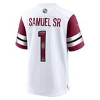 Johmsee W.Commanders #1 Deebo Samuel Sr Player White Home Game Stitched Jerseys