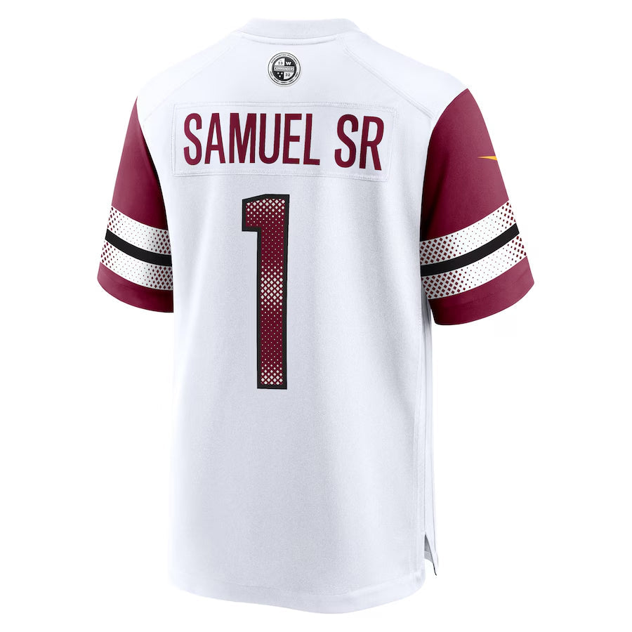 Johmsee W.Commanders #1 Deebo Samuel Sr Player White Home Game Stitched Jerseys