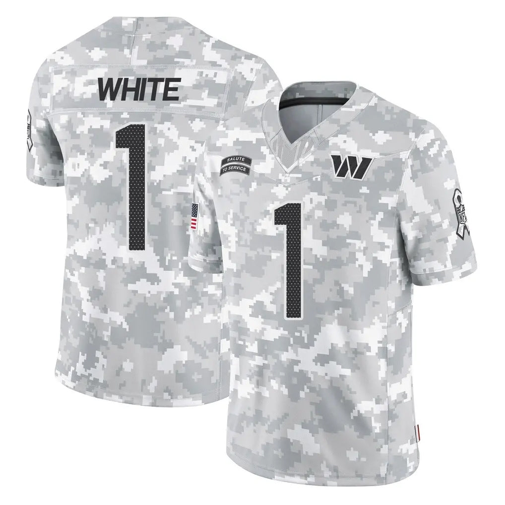 Johmsee W.Commanders #1 Rachaad White Player Arctic Camo Limited Salute To Service Home Game Stitched Jerseys