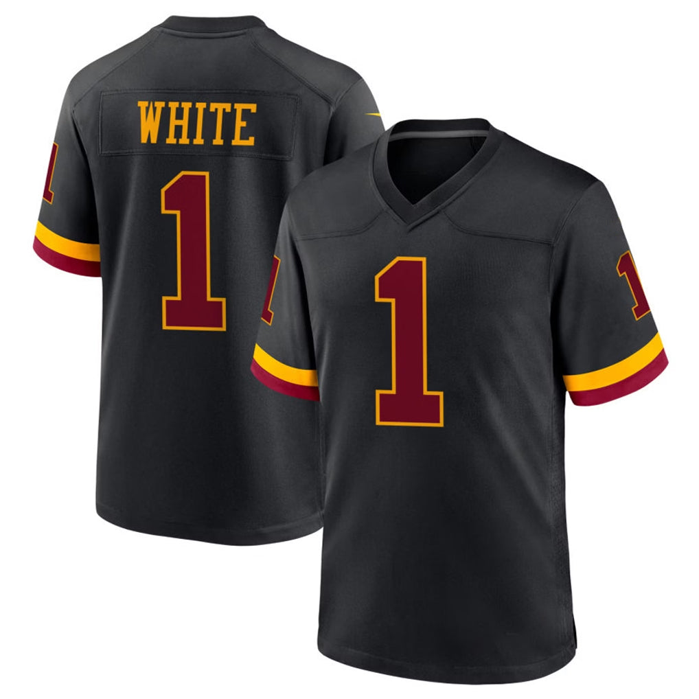 Johmsee W.Commanders #1 Rachaad White Player Black Limited Home Game Stitched Jerseys