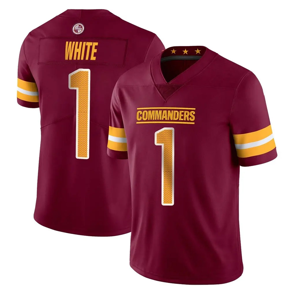 Johmsee W.Commanders #1 Rachaad White Player Burgundy Limited Vapor Home Game Stitched Jerseys