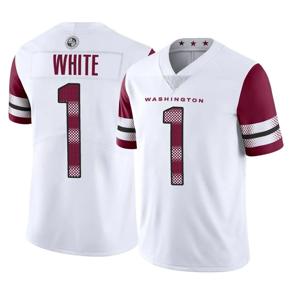 Johmsee W.Commanders #1 Rachaad White Player White Limited Vapor Home Game Stitched Jerseys