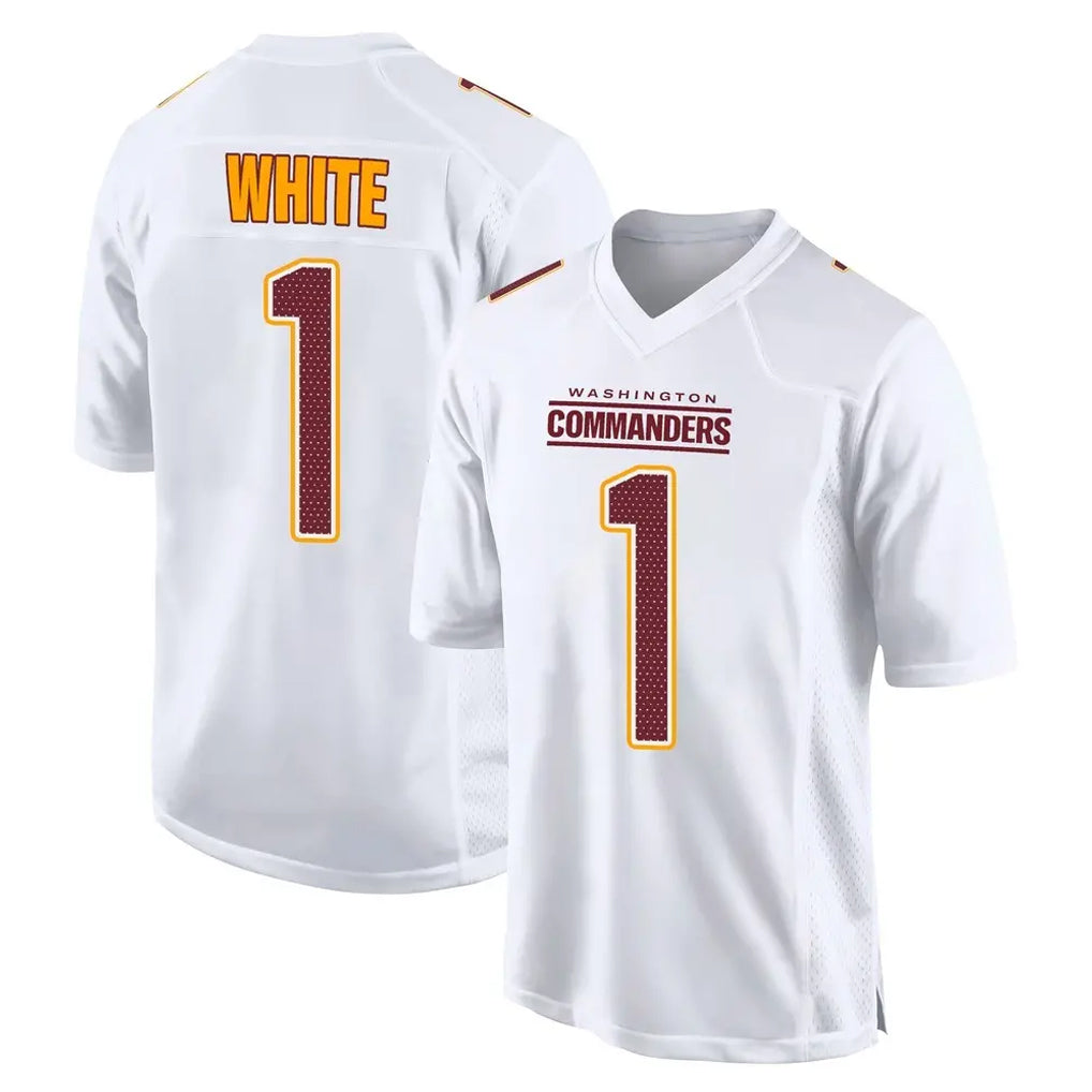 Johmsee W.Commanders #1 Rachaad White Player White Tundra Fashion Home Game Stitched Jerseys
