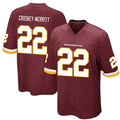 Johmsee W.Commanders #22 Jacory Croskey-Merritt Player Burgundy Game Stitched Jerseys