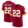 Johmsee W.Commanders #22 Jacory Croskey-Merritt Player Burgundy Game Home Stitched Jerseys