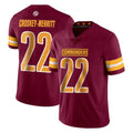 Johmsee W.Commanders #22 Jacory Croskey-Merritt Player Burgundy Limited Vapor Home Game Stitched Jerseys