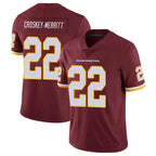 Johmsee W.Commanders #22 Jacory Croskey-Merritt Player Burgundy Vapor Limited Stitched Jerseys
