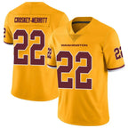 Johmsee W.Commanders #22 Jacory Croskey-Merritt Player Gold Vapor Limited Stitched Jerseys