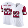 Johmsee W.Commanders #22 Jacory Croskey-Merritt Player White Vapor F.U.S.E. Limited Stitched Jerseys