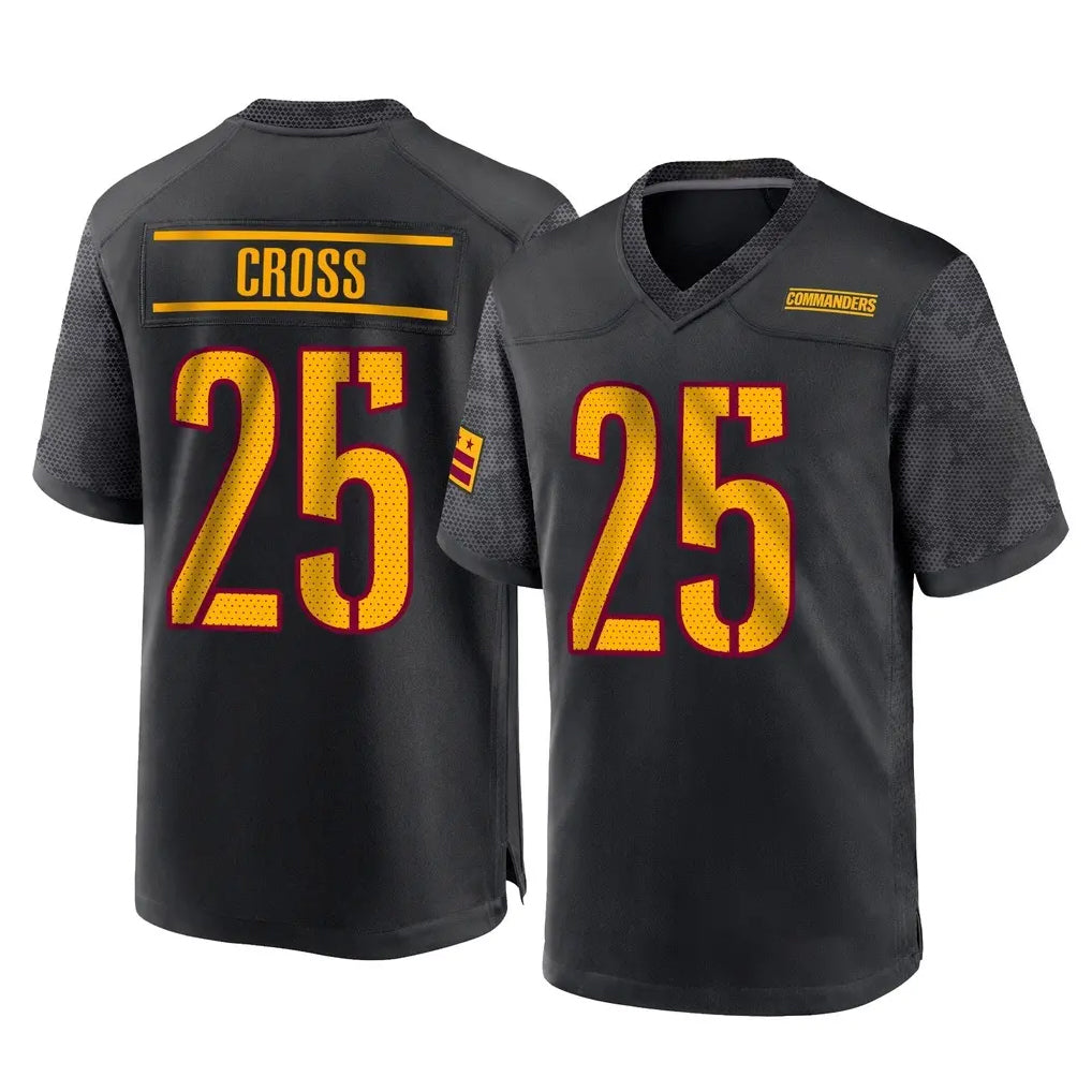 Johmsee W.Commanders #25 Nick Cross Player Black Home Game Stitched Jerseys