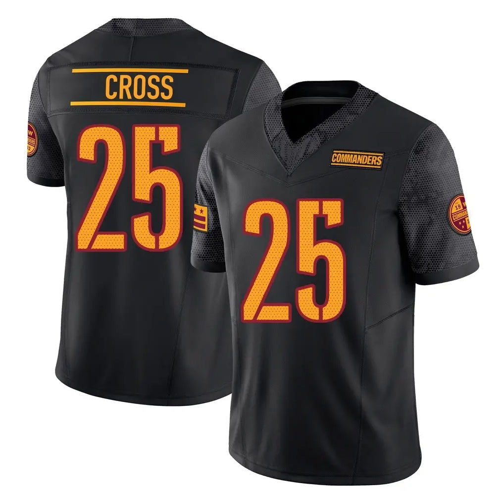 Johmsee W.Commanders #25 Nick Cross Player Black Limited Vapor F.U.S.E. Home Game Stitched Jerseys