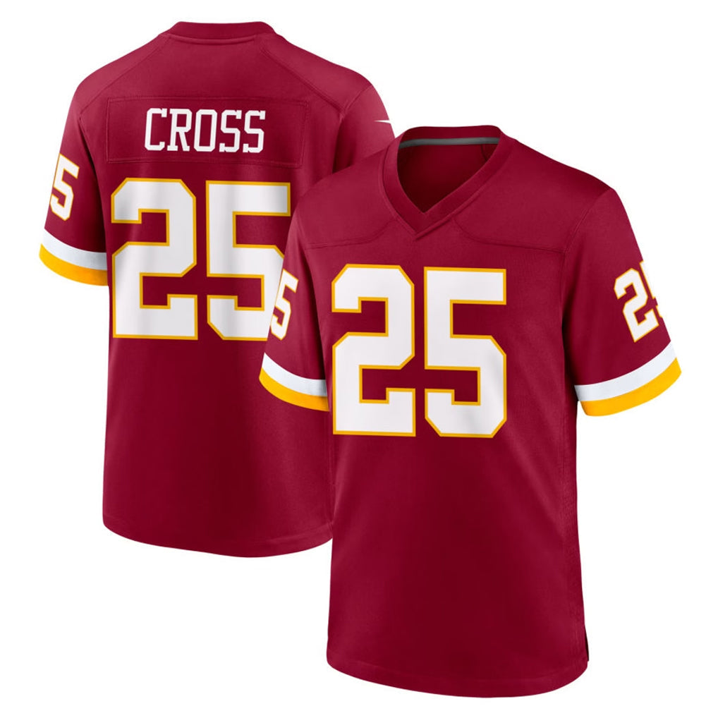 Johmsee W.Commanders #25 Nick Cross Player Burgundy Game Home Stitched Jerseys