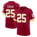 Johmsee W.Commanders #25 Nick Cross Player Burgundy Game Home Stitched Jerseys