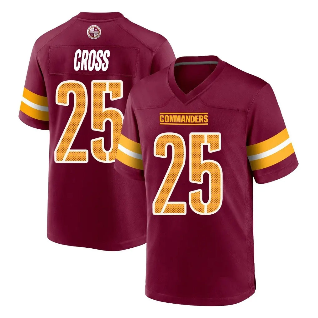 Johmsee W.Commanders #25 Nick Cross Player Burgundy Home Game Stitched Jerseys