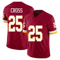 Johmsee W.Commanders #25 Nick Cross Player Burgundy Limited Team Vapor F.U.S.E. Home Game Stitched Jerseys