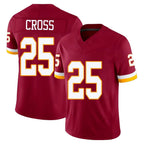 Johmsee W.Commanders #25 Nick Cross Player Burgundy Limited Team Vapor F.U.S.E. Home Game Stitched Jerseys