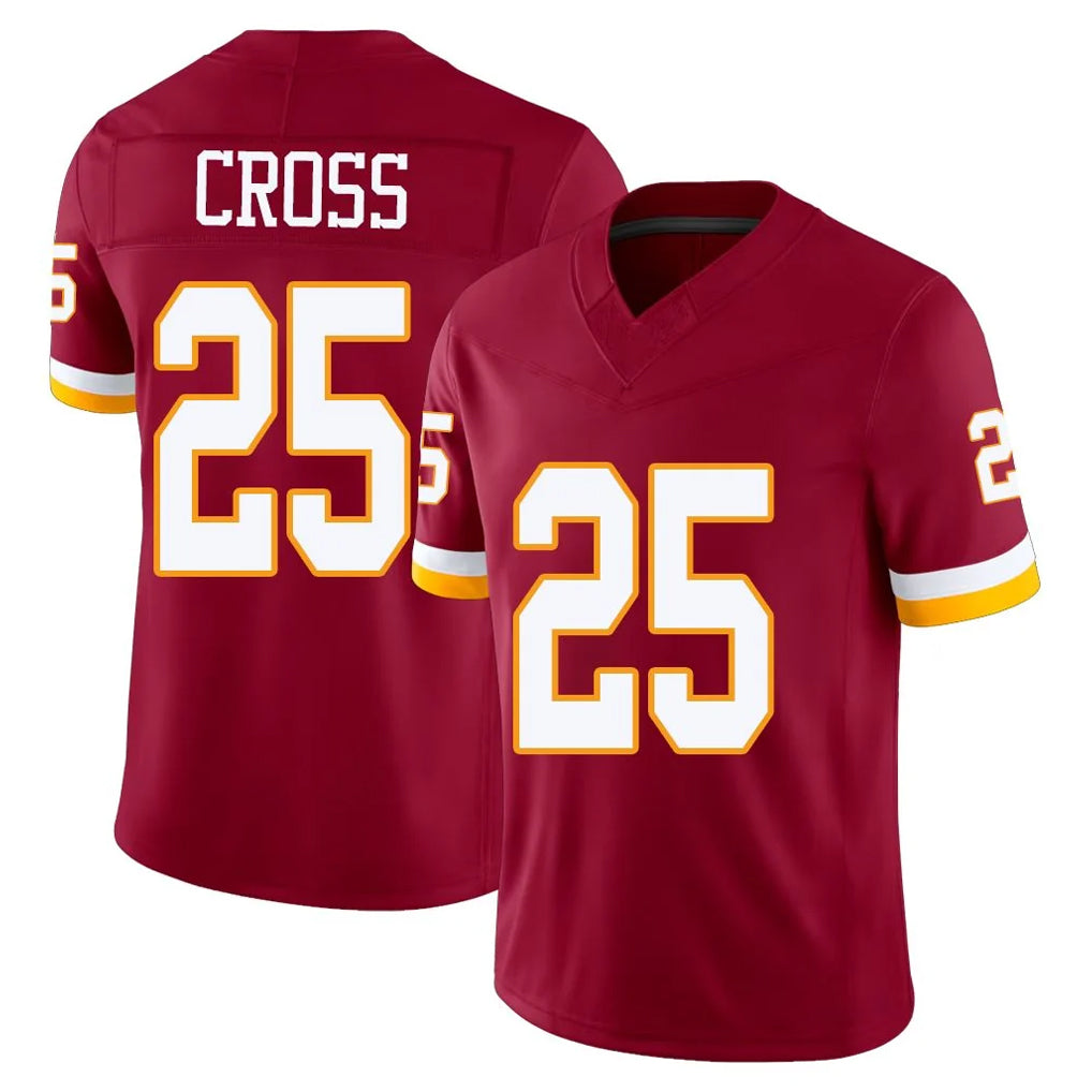 Johmsee W.Commanders #25 Nick Cross Player Burgundy Limited Team Vapor F.U.S.E. Home Game Stitched Jerseys