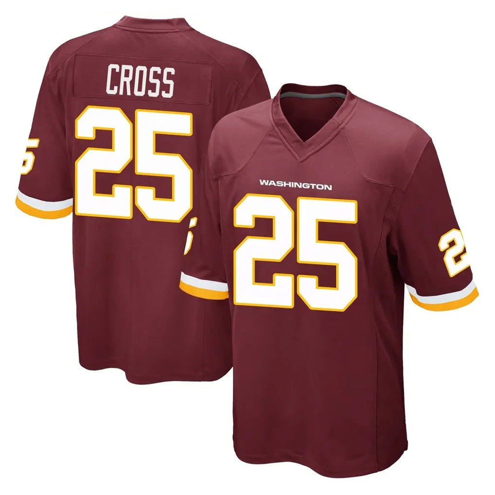 Johmsee W.Commanders #25 Nick Cross Player Burgundy Team Color Home Game Stitched Jerseys