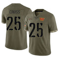 Johmsee W.Commanders #25 Nick Cross Player Olive Salute To Service Limited Home Game Stitched Jerseys