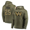 Johmsee W.Commanders #25 Nick Cross Player Olive Salute to Service Pullover Hoodie Limited Home Game Stitched Jerseys