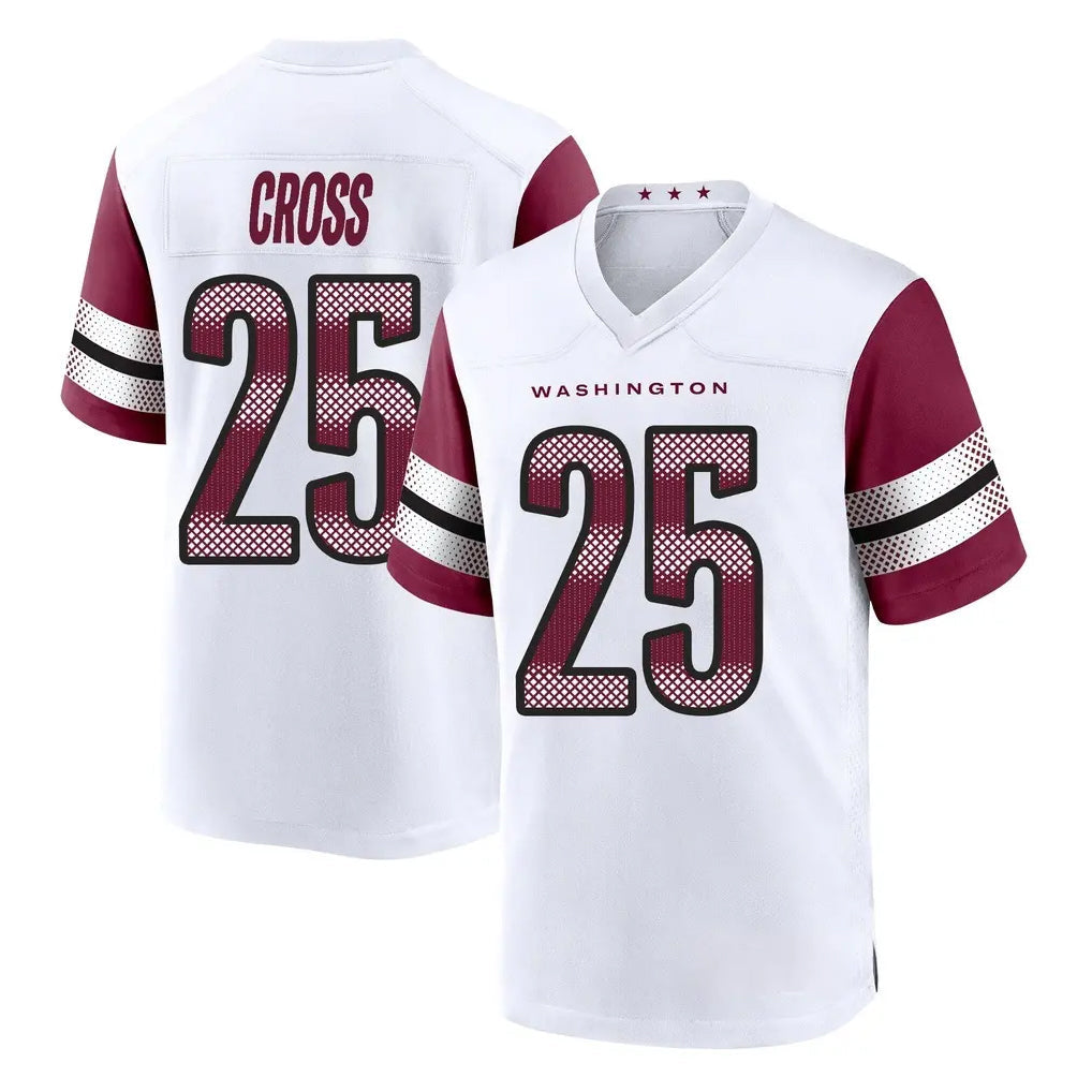 Johmsee W.Commanders #25 Nick Cross Player White Game Home Stitched Jerseys