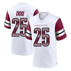 Johmsee W.Commanders #25 Nick Cross Player White Game Home Stitched Jerseys
