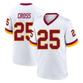 Johmsee W.Commanders #25 Nick Cross Player White Home Game Stitched Jerseys
