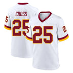 Johmsee W.Commanders #25 Nick Cross Player White Home Game Stitched Jerseys