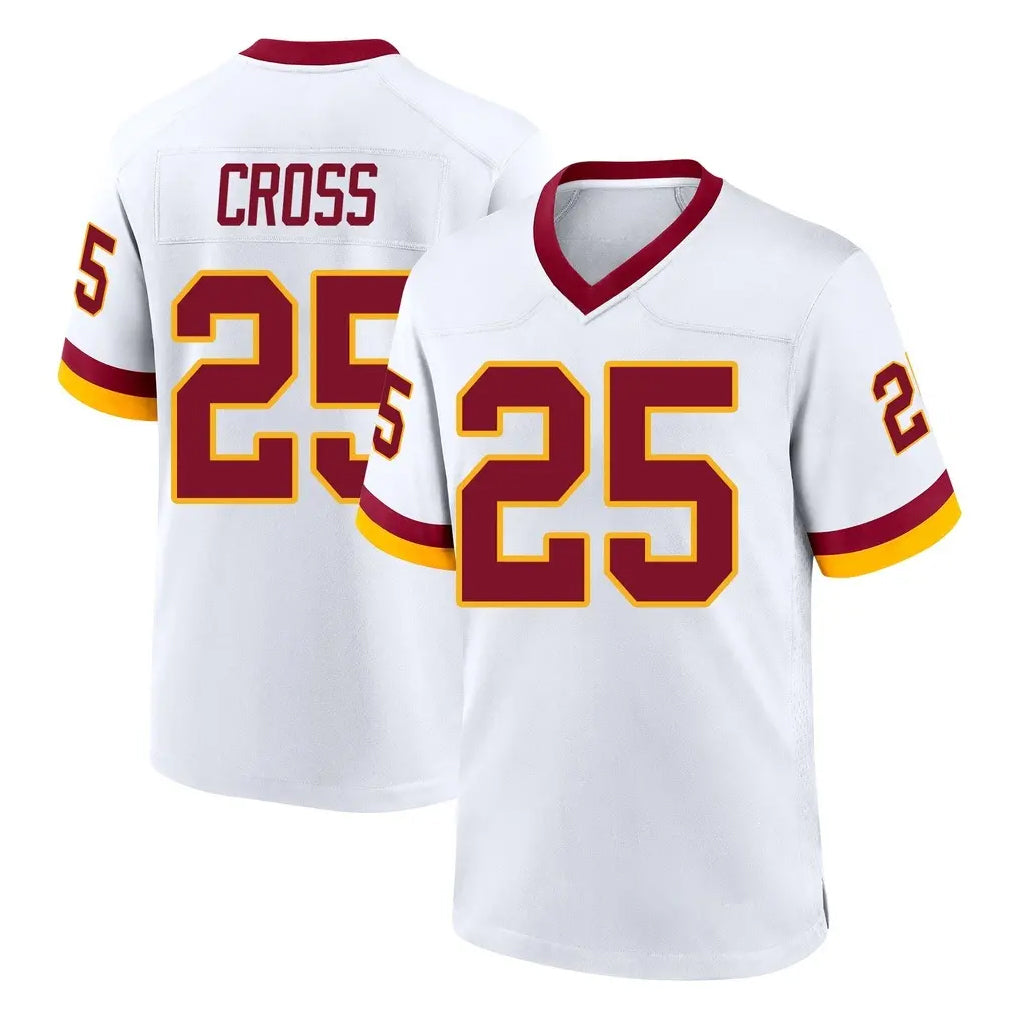 Johmsee W.Commanders #25 Nick Cross Player White Home Game Stitched Jerseys
