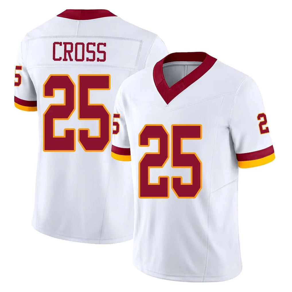 Johmsee W.Commanders #25 Nick Cross Player White Limited Vapor F.U.S.E. Home Game Stitched Jerseys